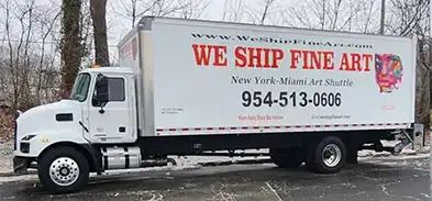 cross country fine art shipping truck