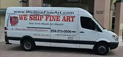 fine art shuttle delivery van