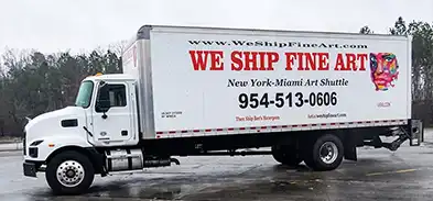 fine art transportation services truck