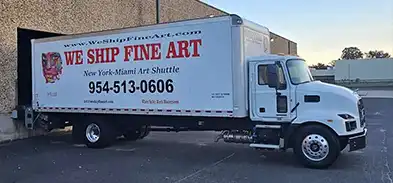 secure art storage and shipping truck