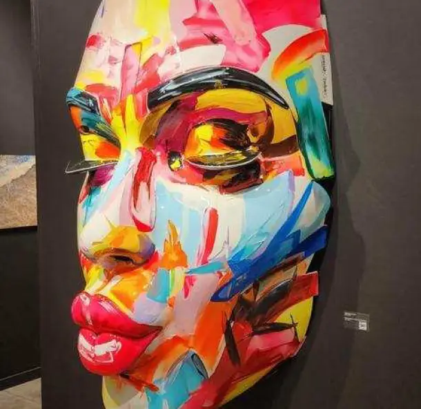 vibrant contemporary sculpture installation and art handling