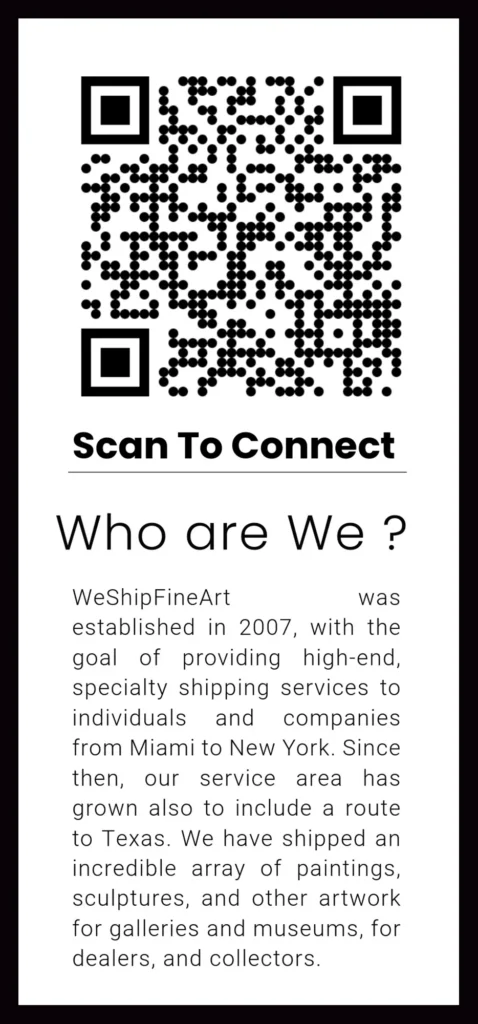 weshipfineart company profile and contact qr code